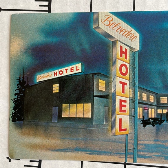 Vintage postcard of the Belvedere Hotel, Watson Lake, Yukon Territory, Canada - Picture 6 of 7